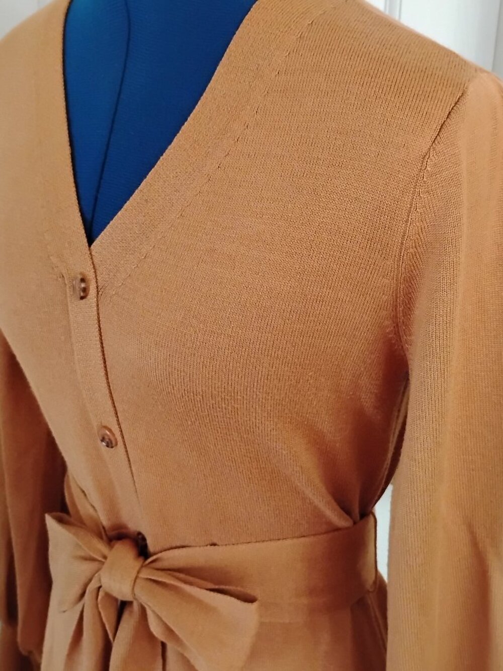 Eliza J Caramel Puff Sleeve Sweater Dress - Picture 4 of 8